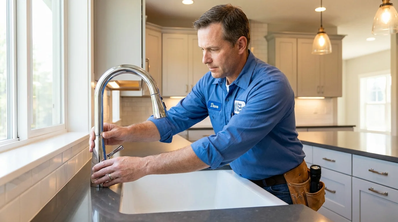 Kitchen faucet installation by Johns Plumbing LLC in Scotch Plains